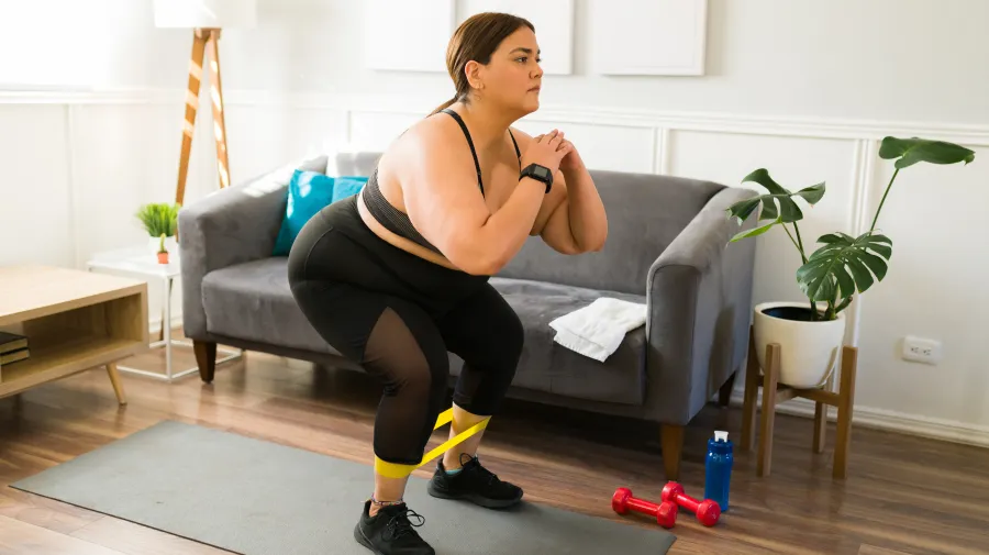 Lady exercising